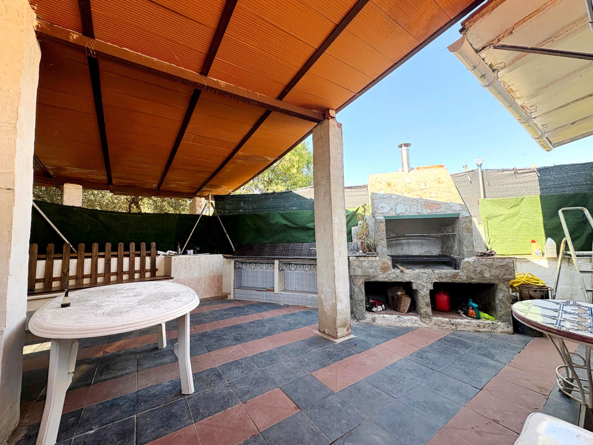Terrassa de Finca rústica de lloguer en El Real de San Vicente amb Moblat i Es permeten mascotes