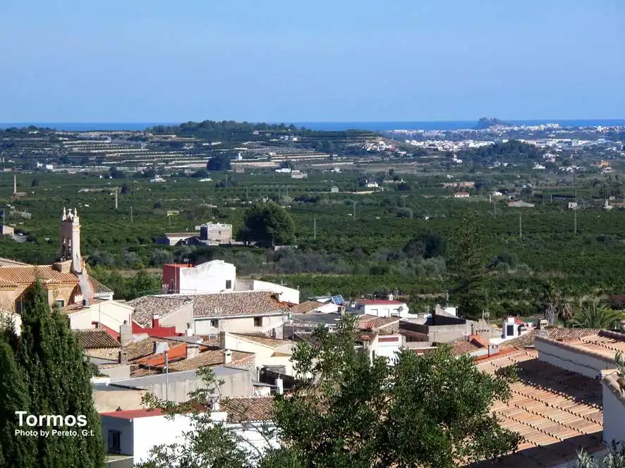 Exterior view of Houses for sale in Tormos  with Terrace and Swimming Pool