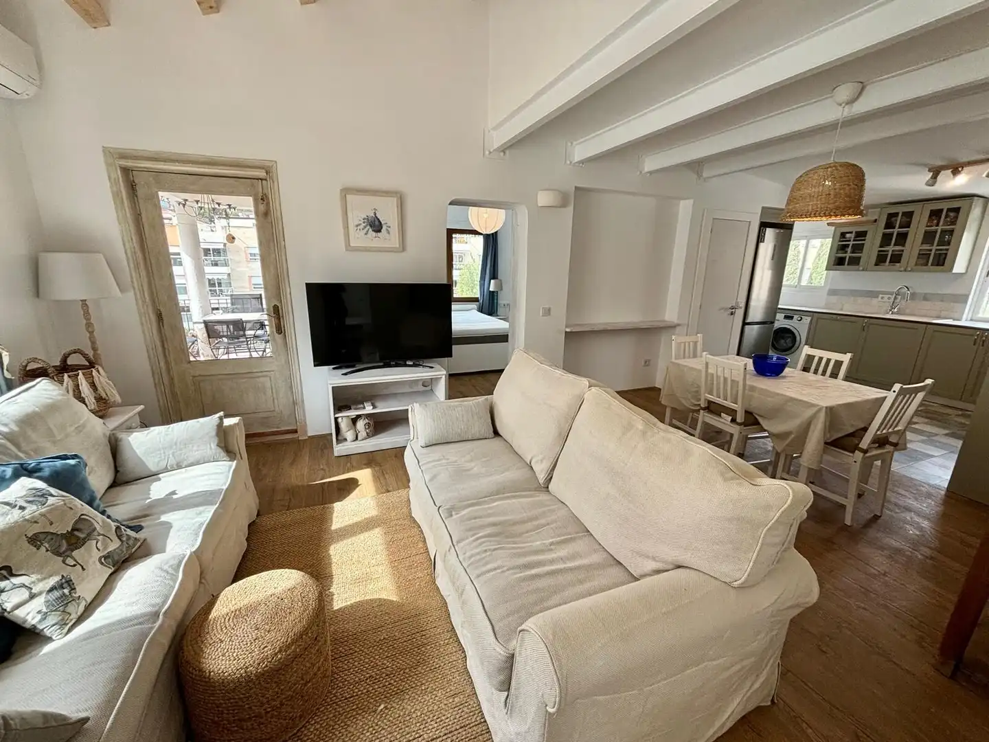 Sala de estar de Ático de alquiler en  Palma de Mallorca con Terraza, Amueblado y Balcón