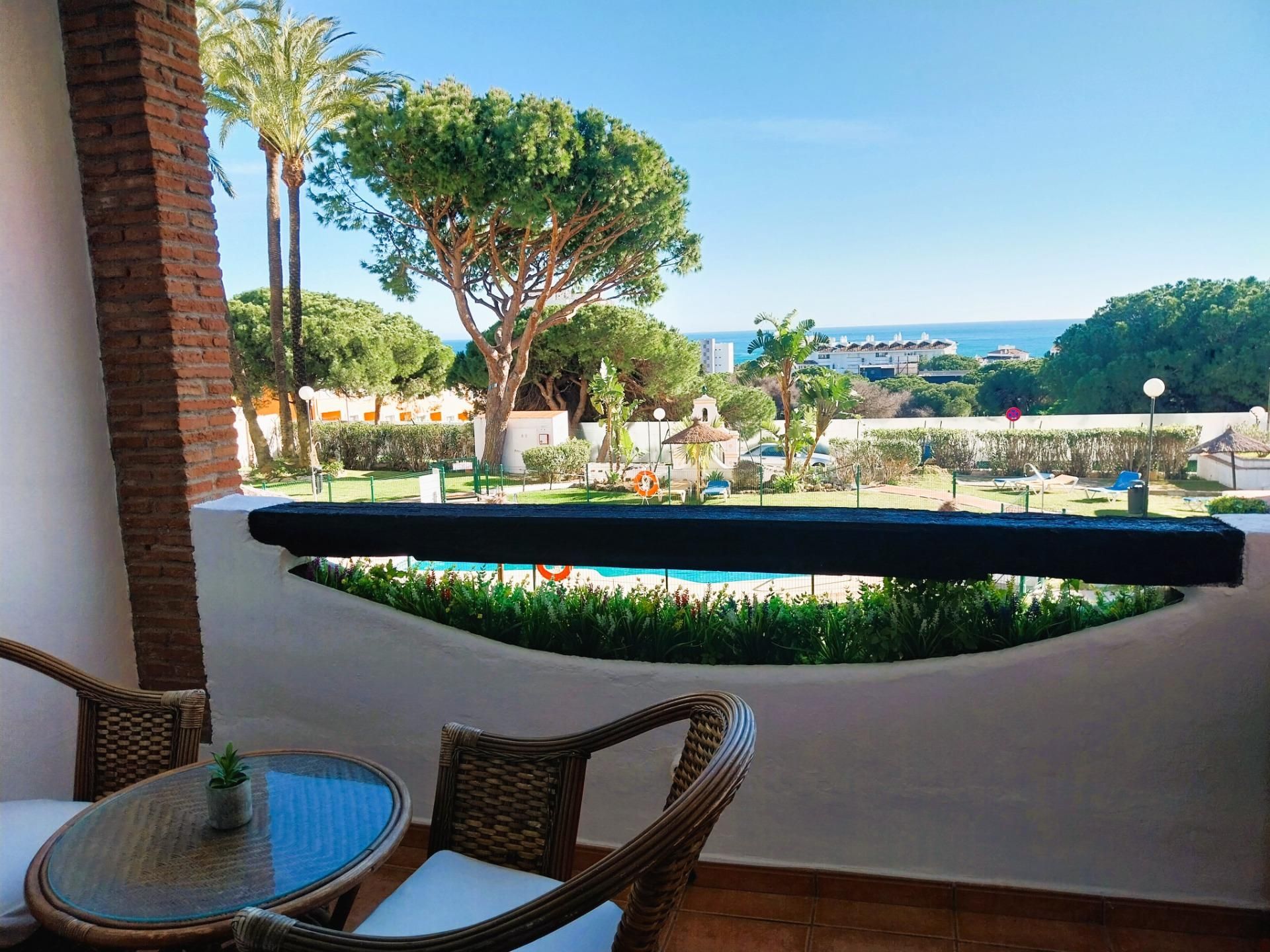 Garden of Apartment for rent in Mijas  with Air Conditioner, Private garden and Terrace