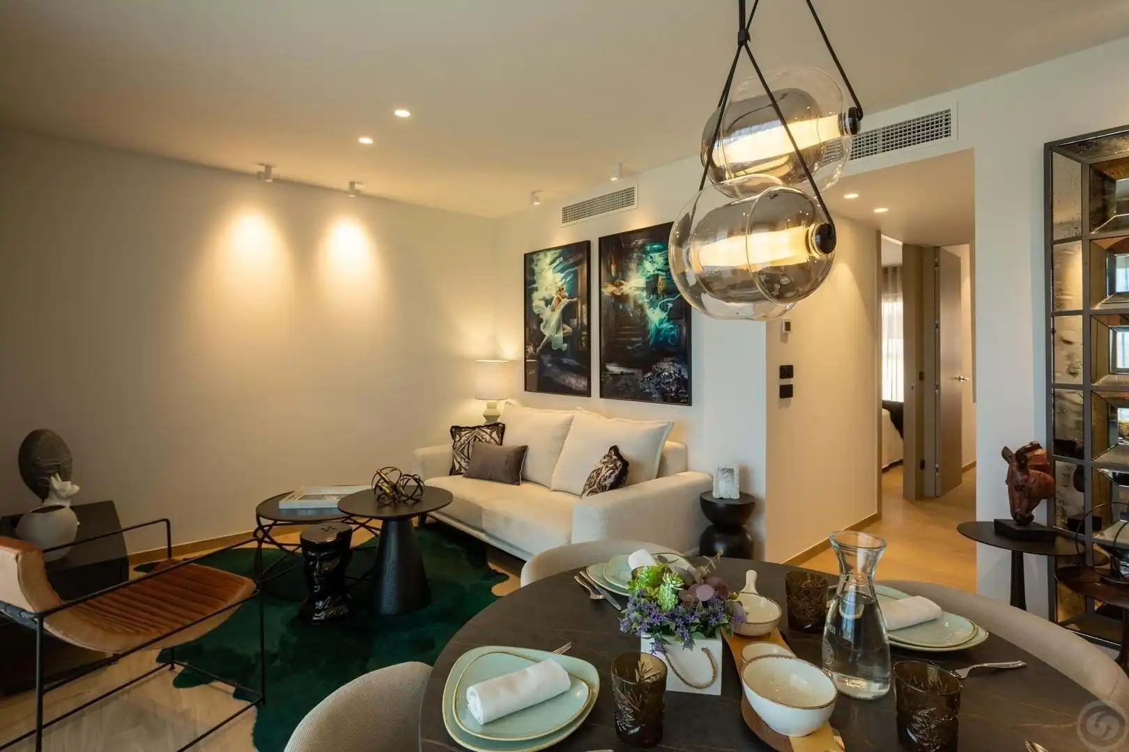 Wohnzimmer von Wohnung zum Verkauf in Algorfa mit Klimaanlage, Heizung und Terrasse