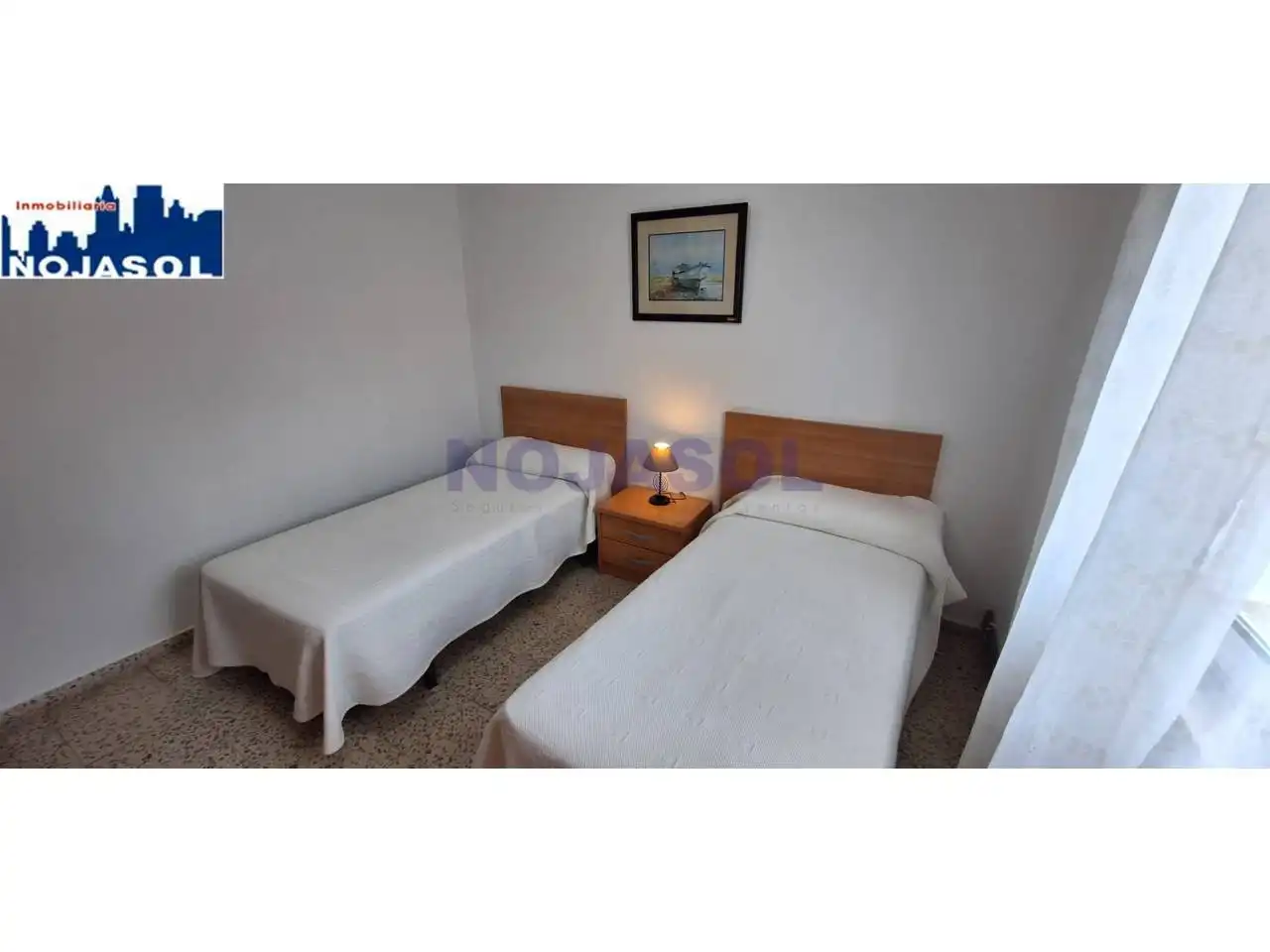 Schlafzimmer von Einfamilien-Reihenhaus zur Miete in Noja mit Heizung, Privatgarten und Terrasse