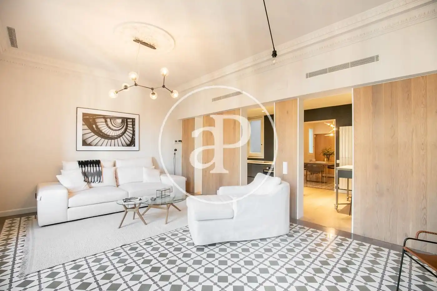 Sala de estar de Piso en venta en Barcelona con Aire acondicionado, Calefacción y Amueblado