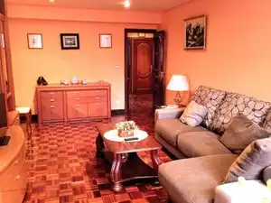 Sala d'estar de Pis de lloguer en A Coruña Capital  amb Parquet, Moblat i Forn