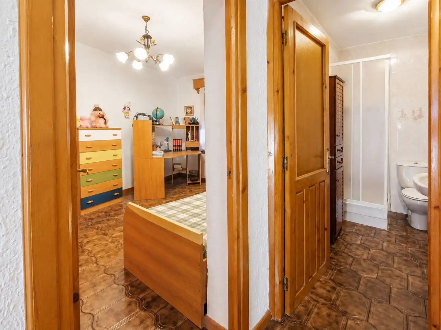 Bedroom of Houses for sale in Peralejos de Abajo  with Heating, Terrace and Furnished