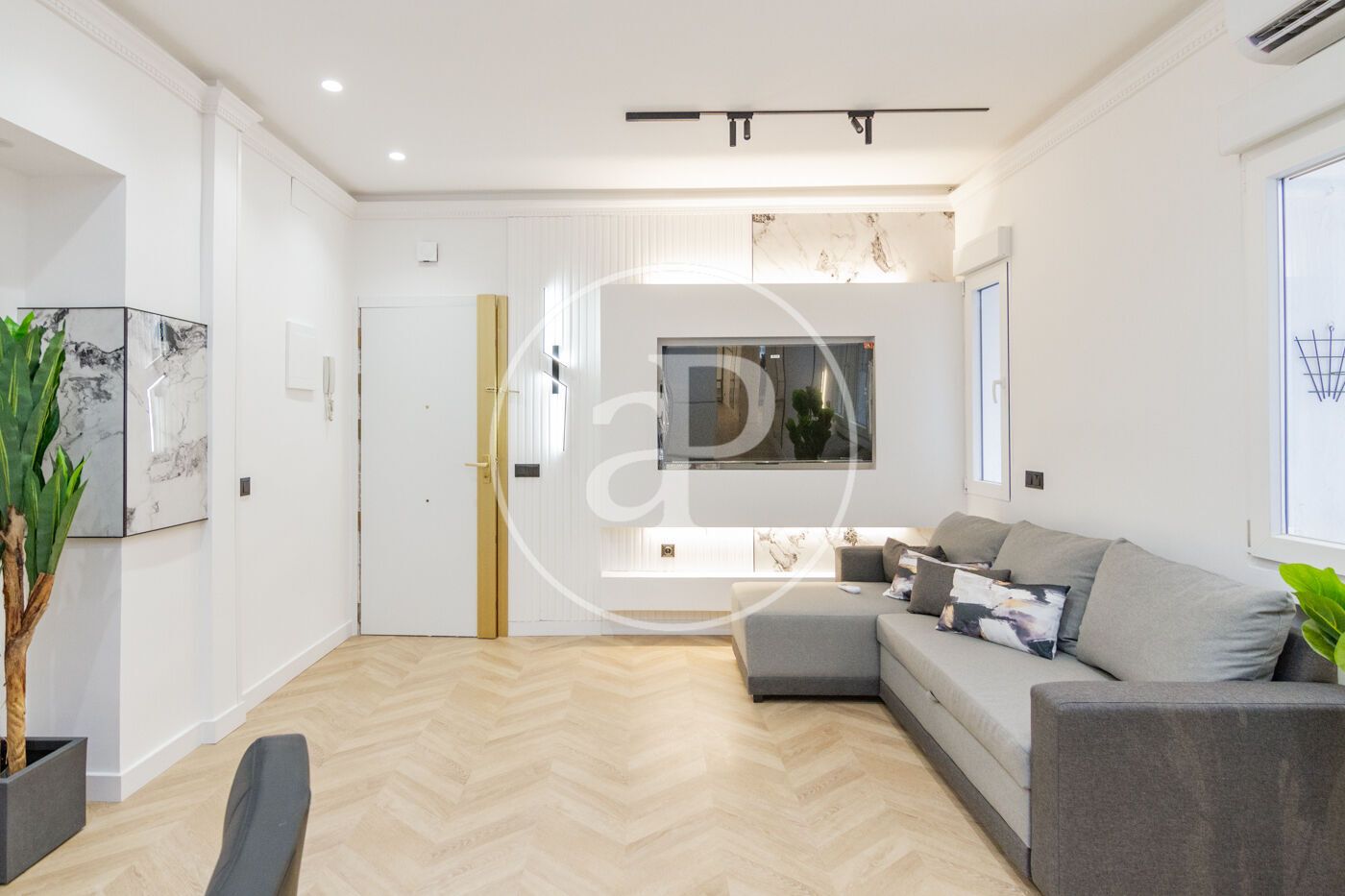 Sala de estar de Piso en venta en  Madrid Capital con Aire acondicionado, Calefacción y Amueblado