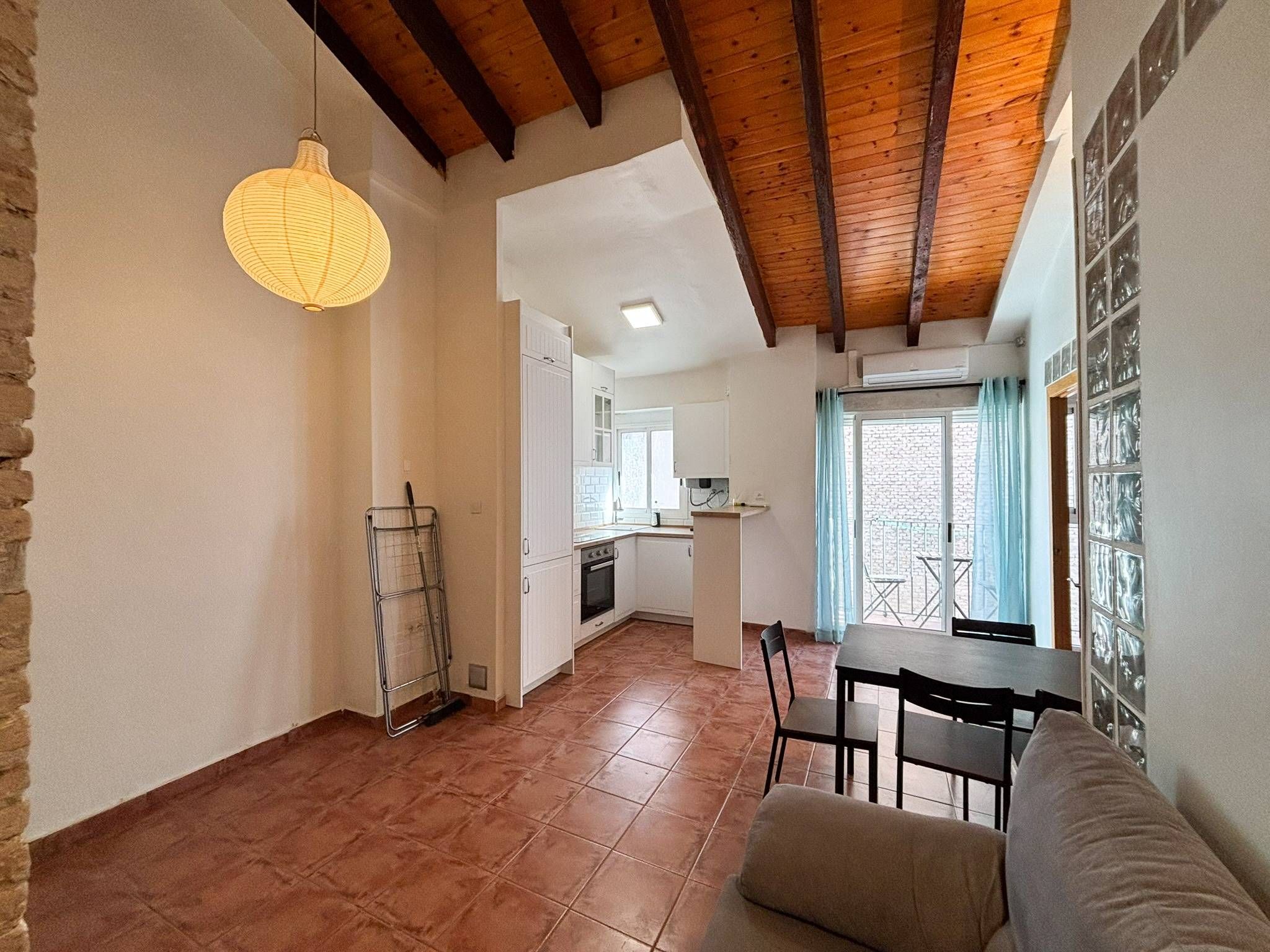 Kitchen of Attic for sale in  Valencia Capital  with Air Conditioner, Furnished and Balcony