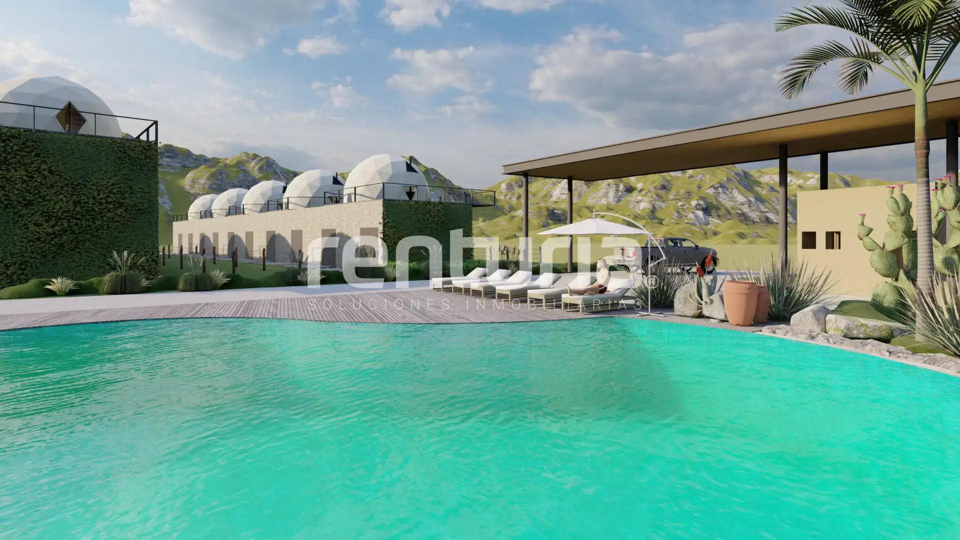 Schwimmbecken von Fabrikhallen zum Verkauf in Las Pedrizas 