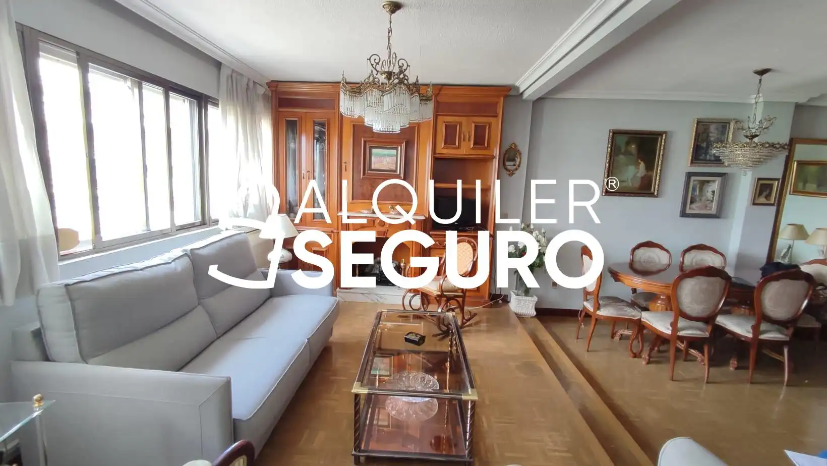 Sala de estar de Piso de alquiler en Madrid con Calefacción, Terraza y Amueblado