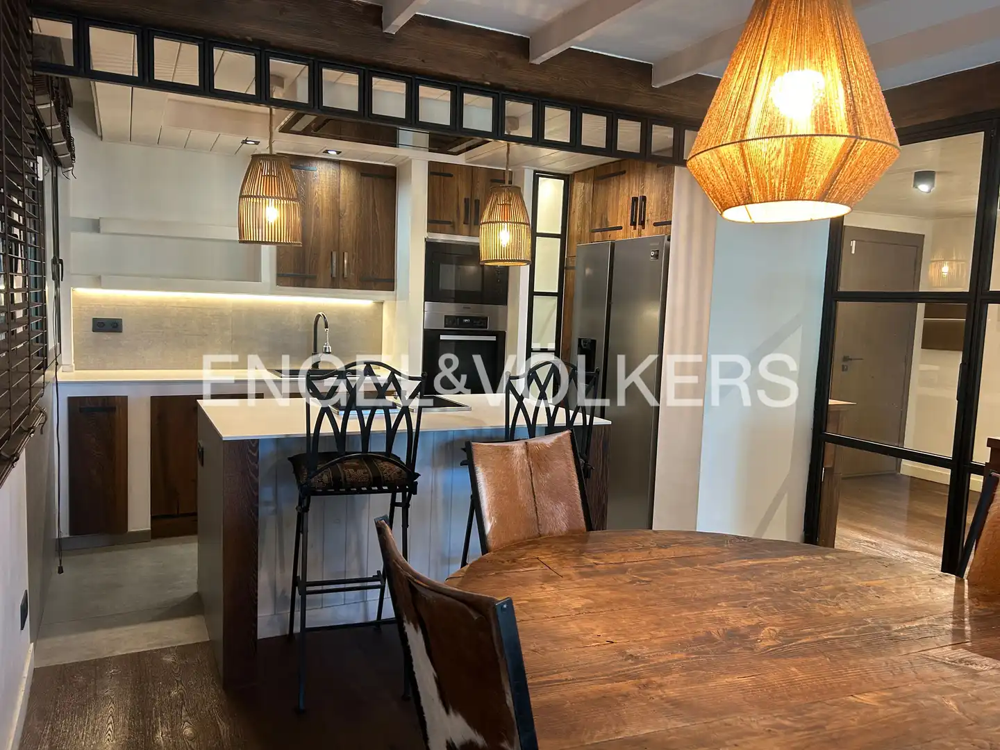 Cocina de Apartamento de alquiler en Sant Cugat del Vallès con Aire acondicionado, Calefacción y Parquet