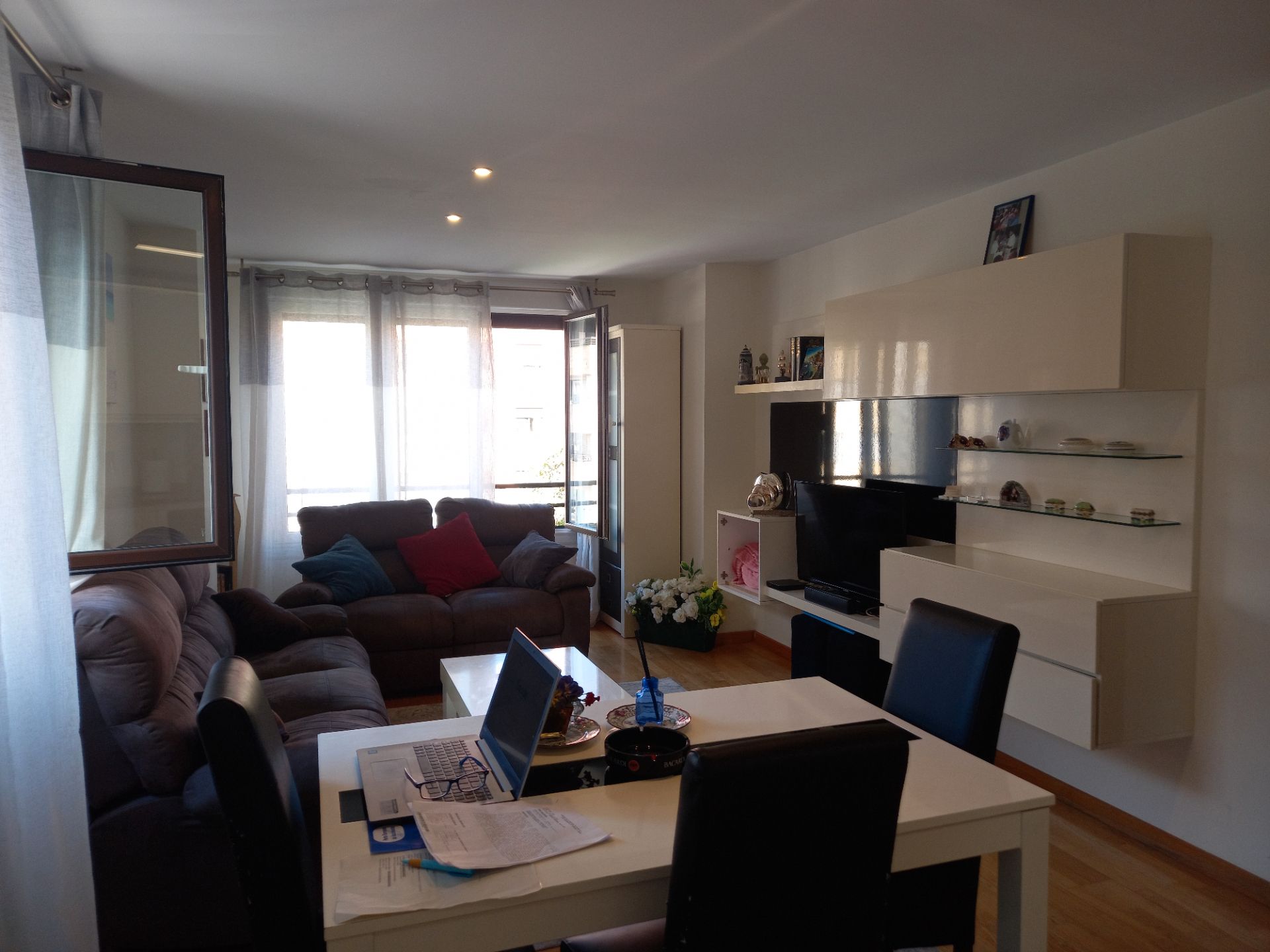 Living room of Flat for sale in Gijón   with Heating, Parquet flooring and Storage room