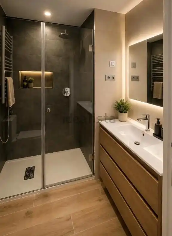 Badezimmer von Erdgeschoss zum Verkauf in Madrid mit Klimaanlage, Heizung und Gemeinschaftspool