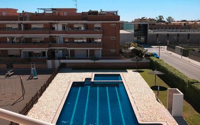 Swimming pool of Attic for sale in Cubelles  with Air Conditioner, Terrace and Balcony