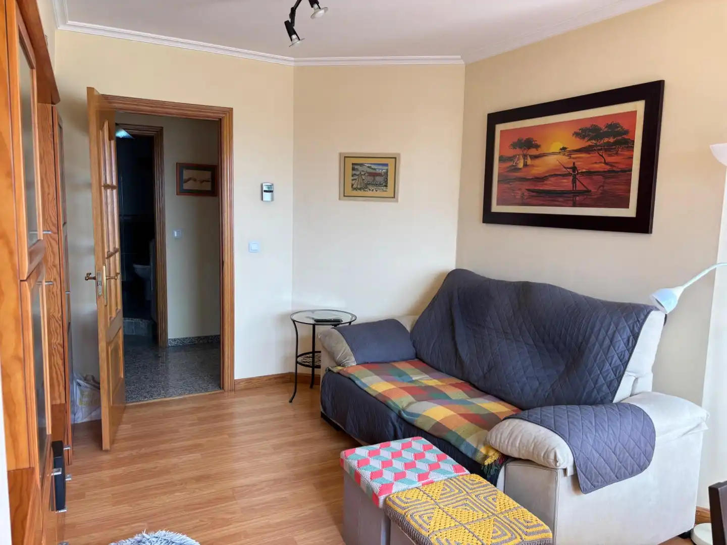 Living room of Attic for sale in Foz  with Heating, Terrace and Furnished