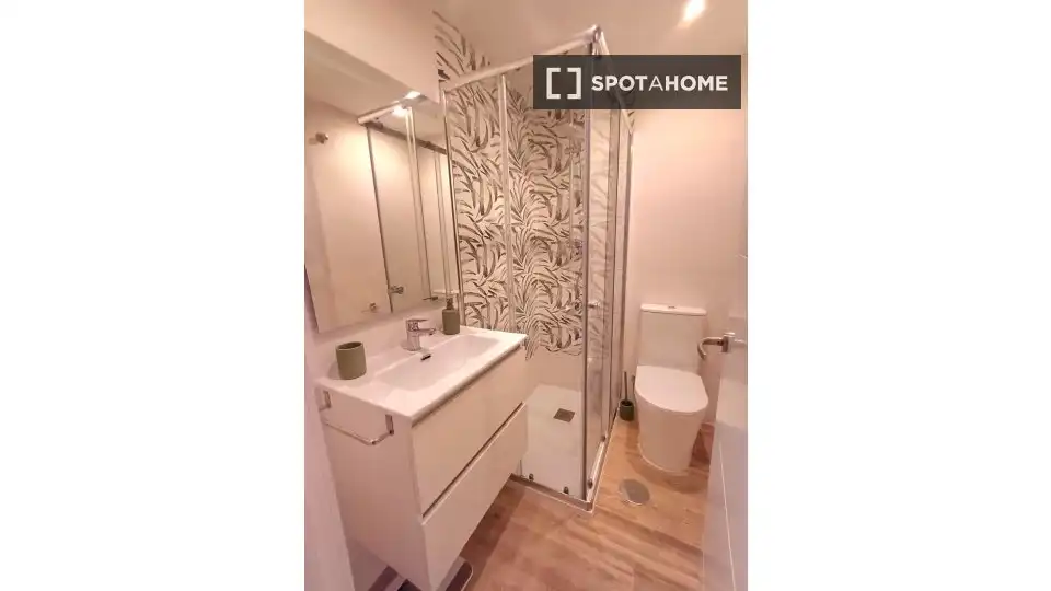Bany de Apartament per a compartir en Ronda amb Aire condicionat, Terrassa i Moblat