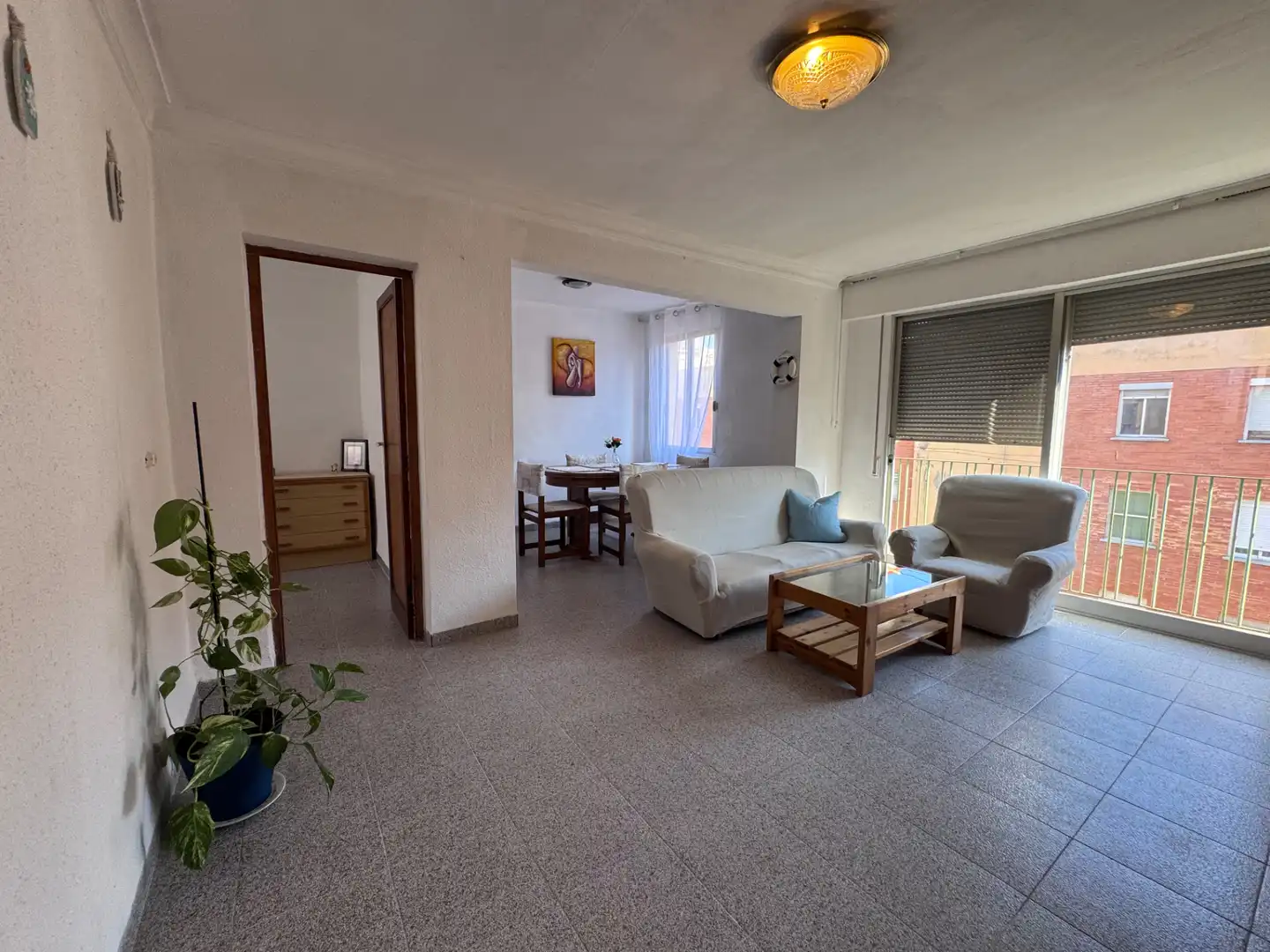 Sala de estar de Piso en venta en Castellón de la Plana / Castelló de la Plana con Jardín privado, Amueblado y Balcón