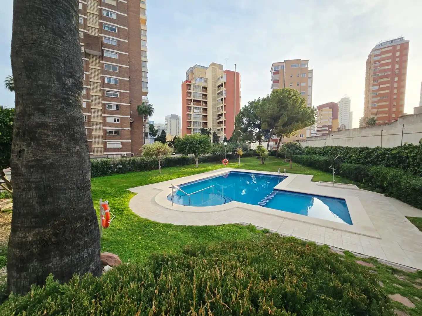 Swimming pool of Flat for rent in Benidorm  with Air Conditioner, Private garden and Terrace
