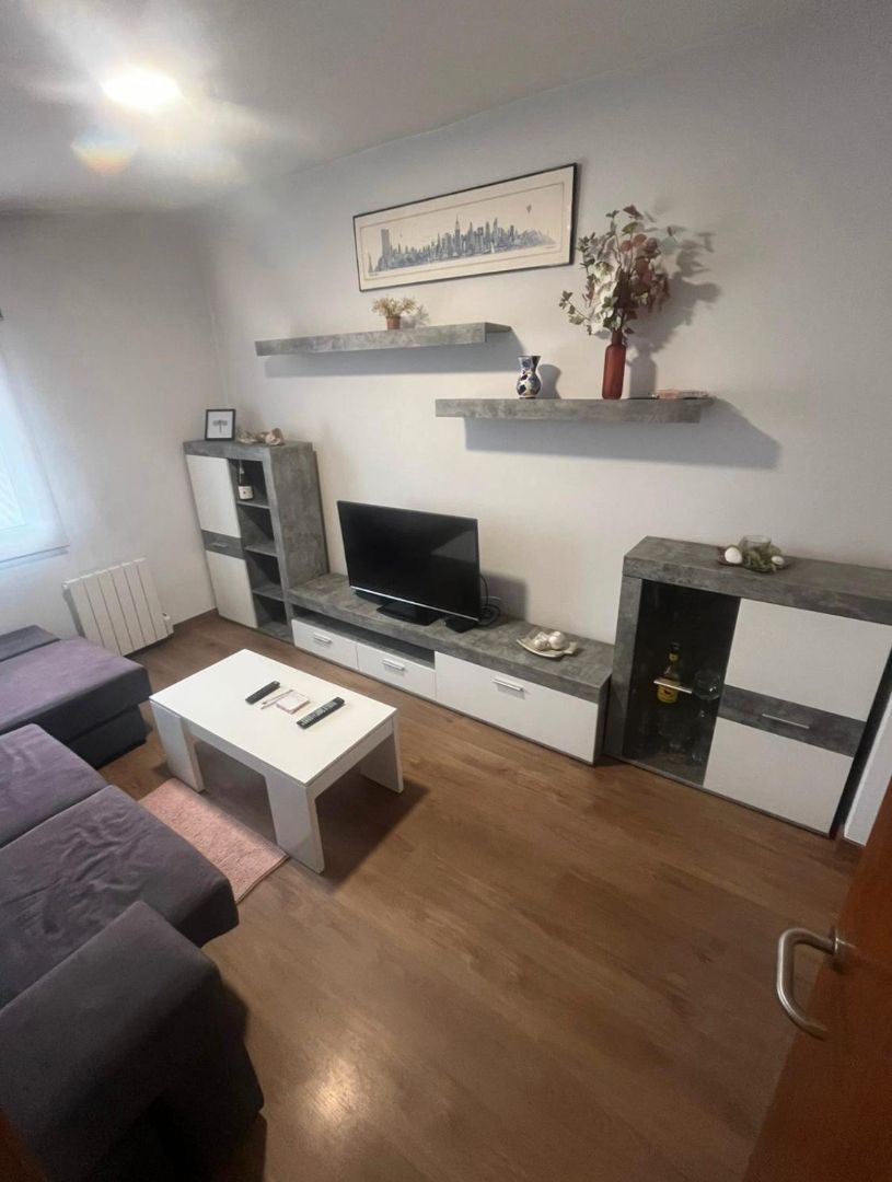 Sala d'estar de Pis de lloguer en Arteixo amb Calefacció, Parquet i Moblat