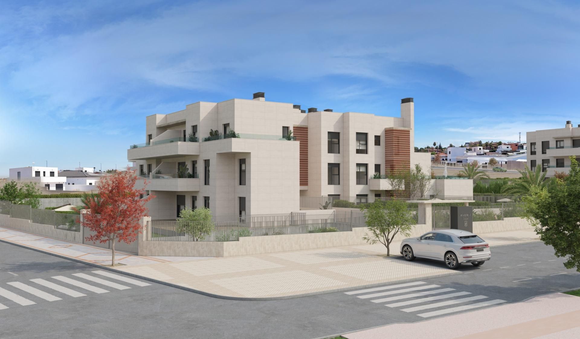 Exterior view of Apartment for sale in Badajoz Capital  with Air Conditioner, Heating and Private garden