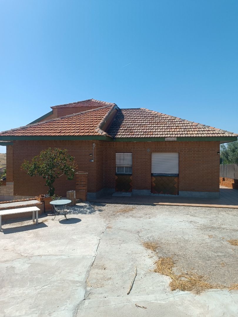 Vista exterior de Casa o xalet en venda en Palomeque amb Jardí privat, Terrassa i Traster