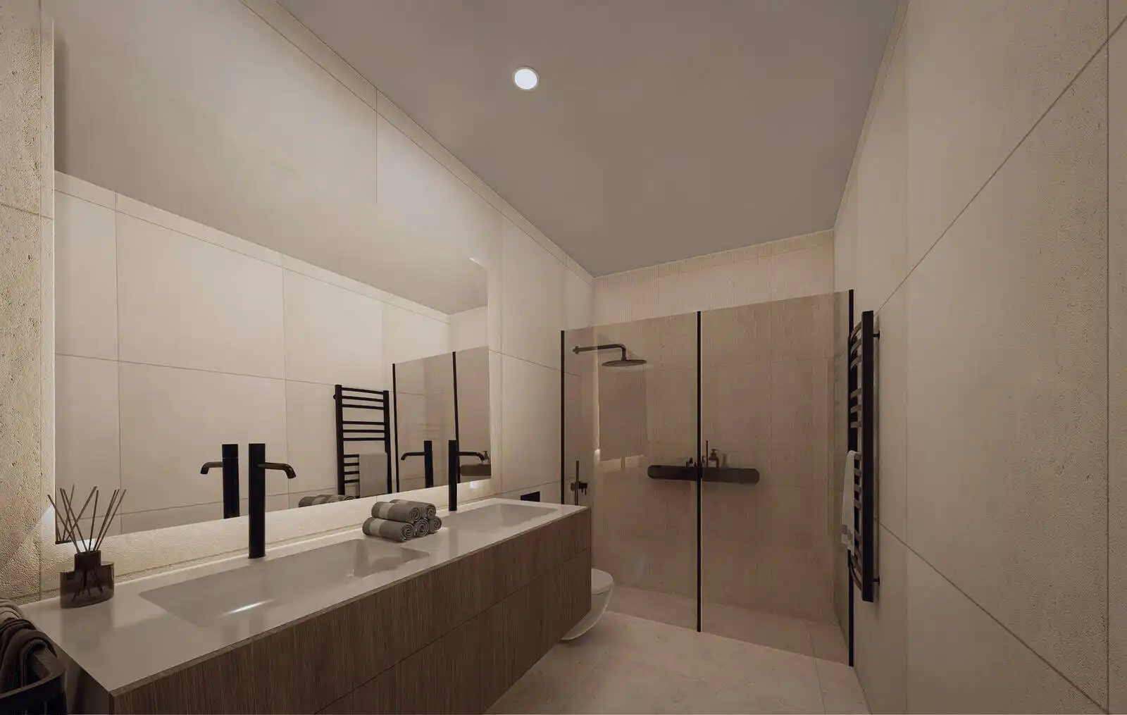 Badezimmer von Wohnungen zum Verkauf in Calpe / Calp mit Klimaanlage, Terrasse und Balkon