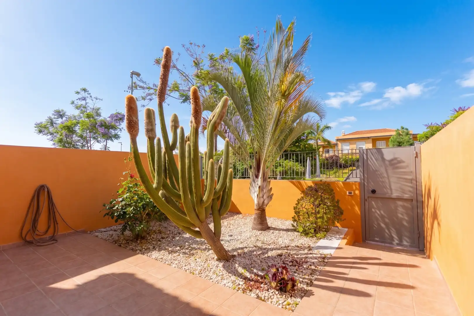 Garten von Einfamilien-Reihenhaus zum Verkauf in Puerto de la Cruz mit Klimaanlage, Heizung und Privatgarten