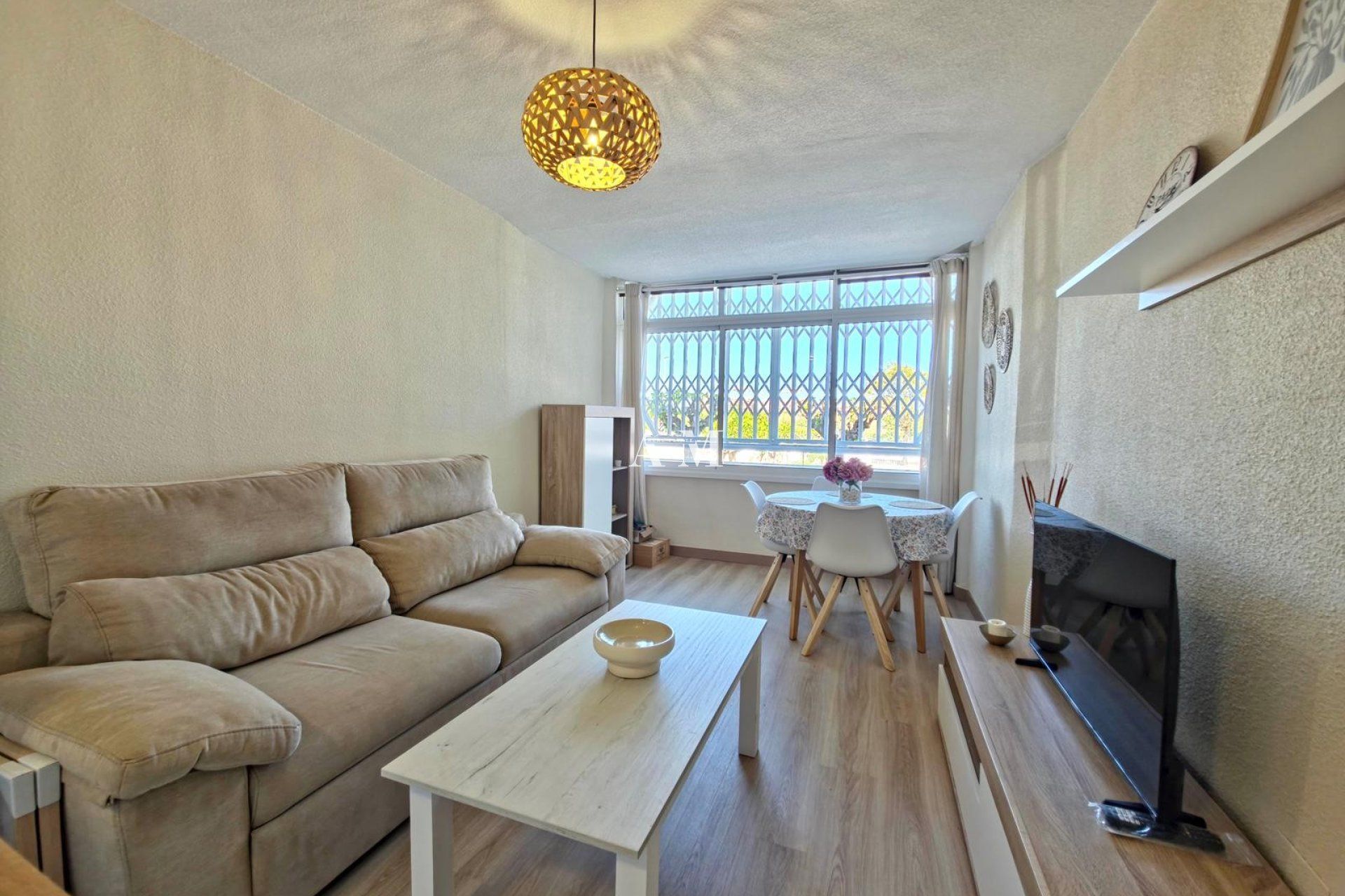 Living room of Planta baja for rent in Pilar de la Horadada  with Heating, Swimming Pool and Furnished