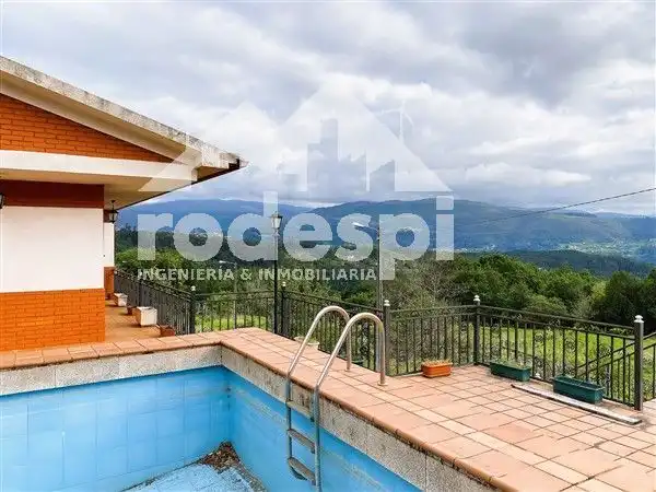 Swimming pool of Houses for sale in Crecente  with Heating, Terrace and Storage room