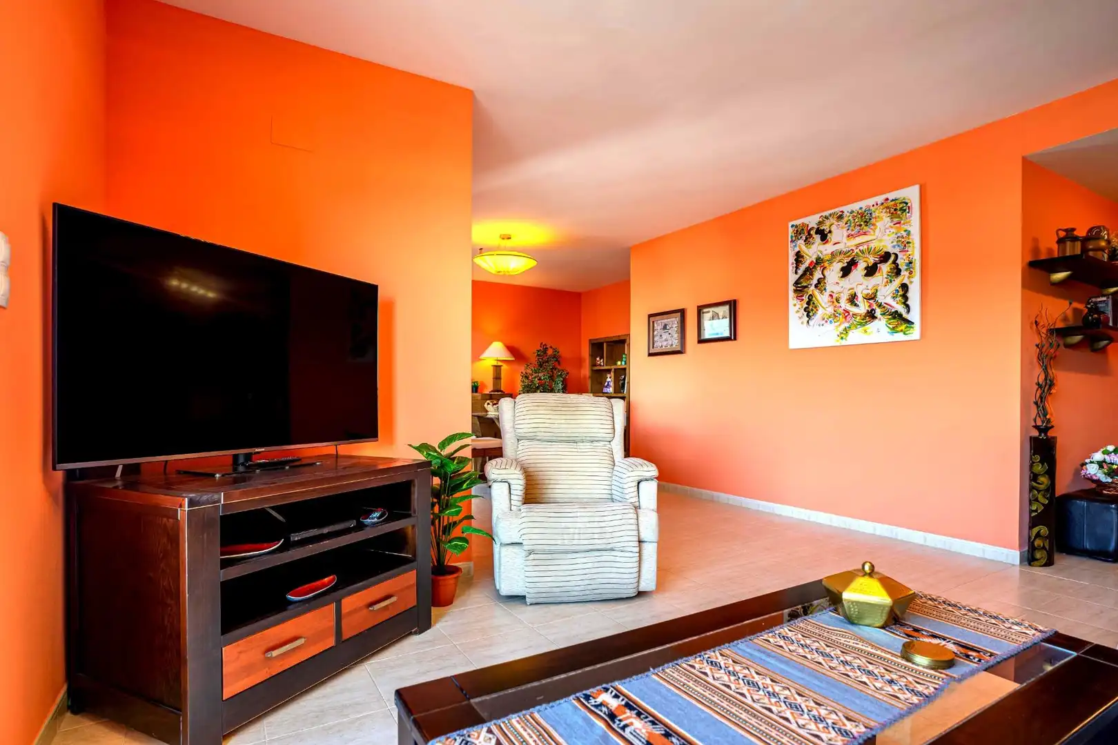 Sala d'estar de Àtic en venda en Oropesa del Mar / Orpesa amb Aire condicionat, Terrassa i Moblat