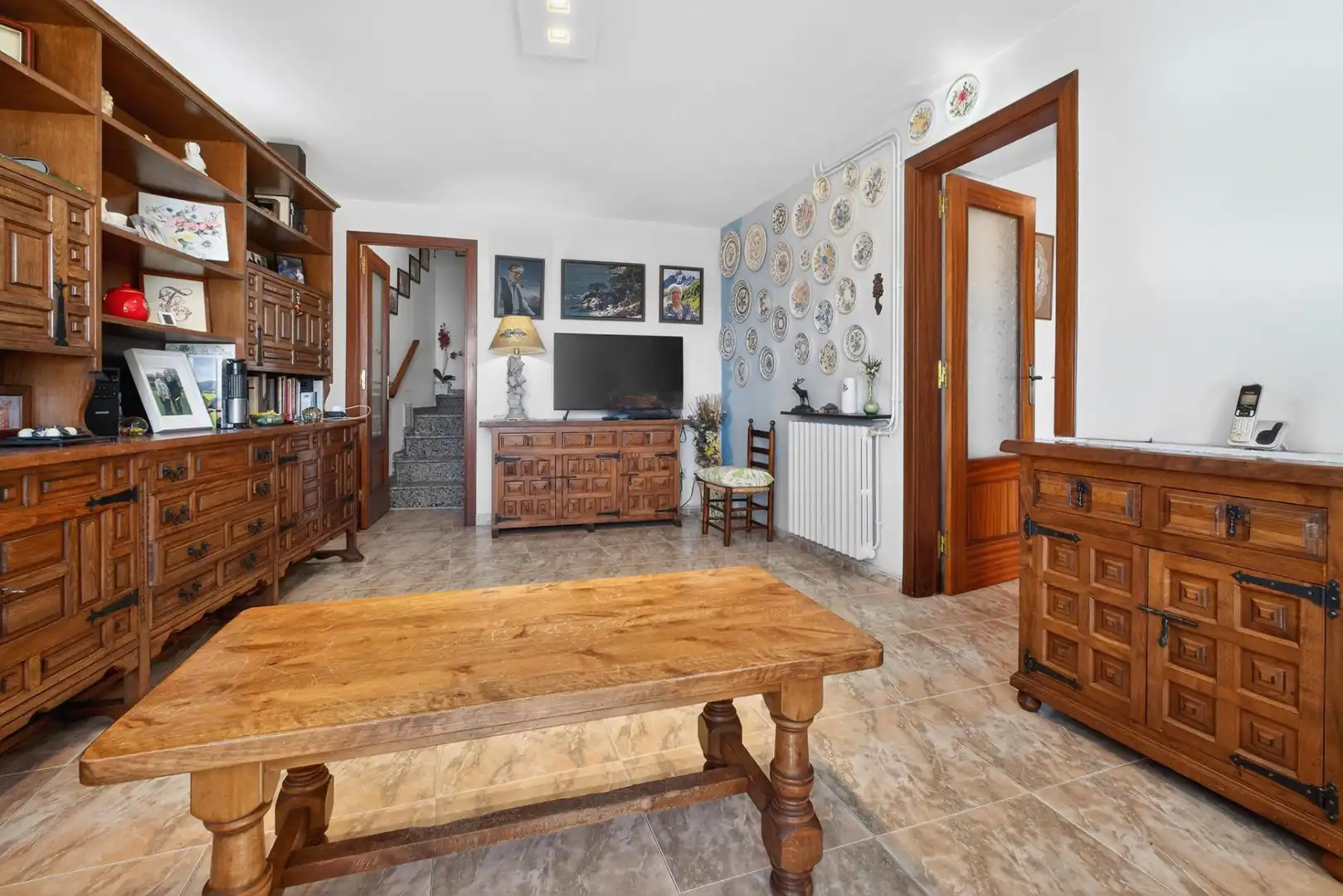 Sala de estar de Casa adosada en venta en Sant Hilari Sacalm con Aire acondicionado y Calefacción