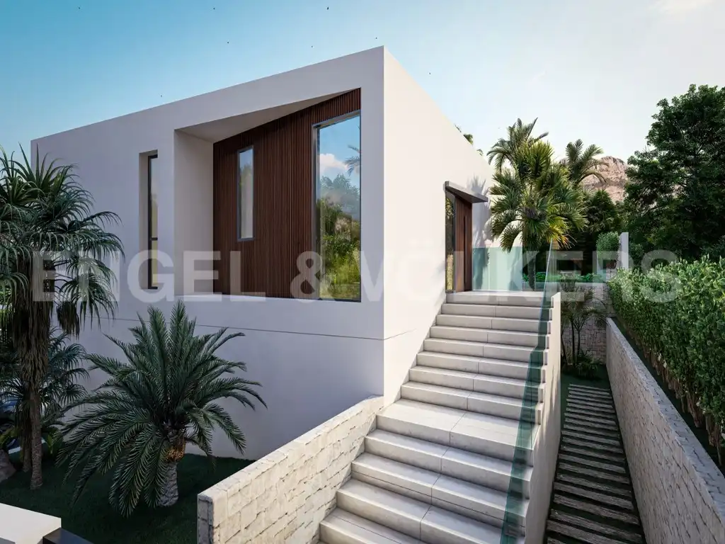 Vista exterior de Casa o chalet en venta en L'Alfàs del Pi con Aire acondicionado y Piscina