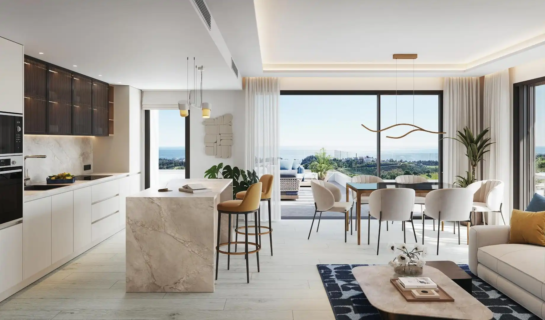 Sala de estar de Apartamento en venta en Mijas con Aire acondicionado, Calefacción y Jardín privado