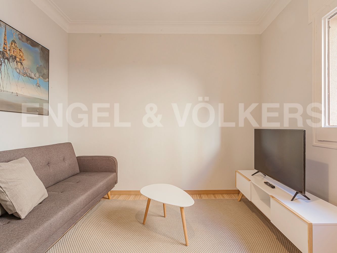 Living room of Apartment to rent in  Barcelona Capital  with Air Conditioner, Heating and Parquet flooring