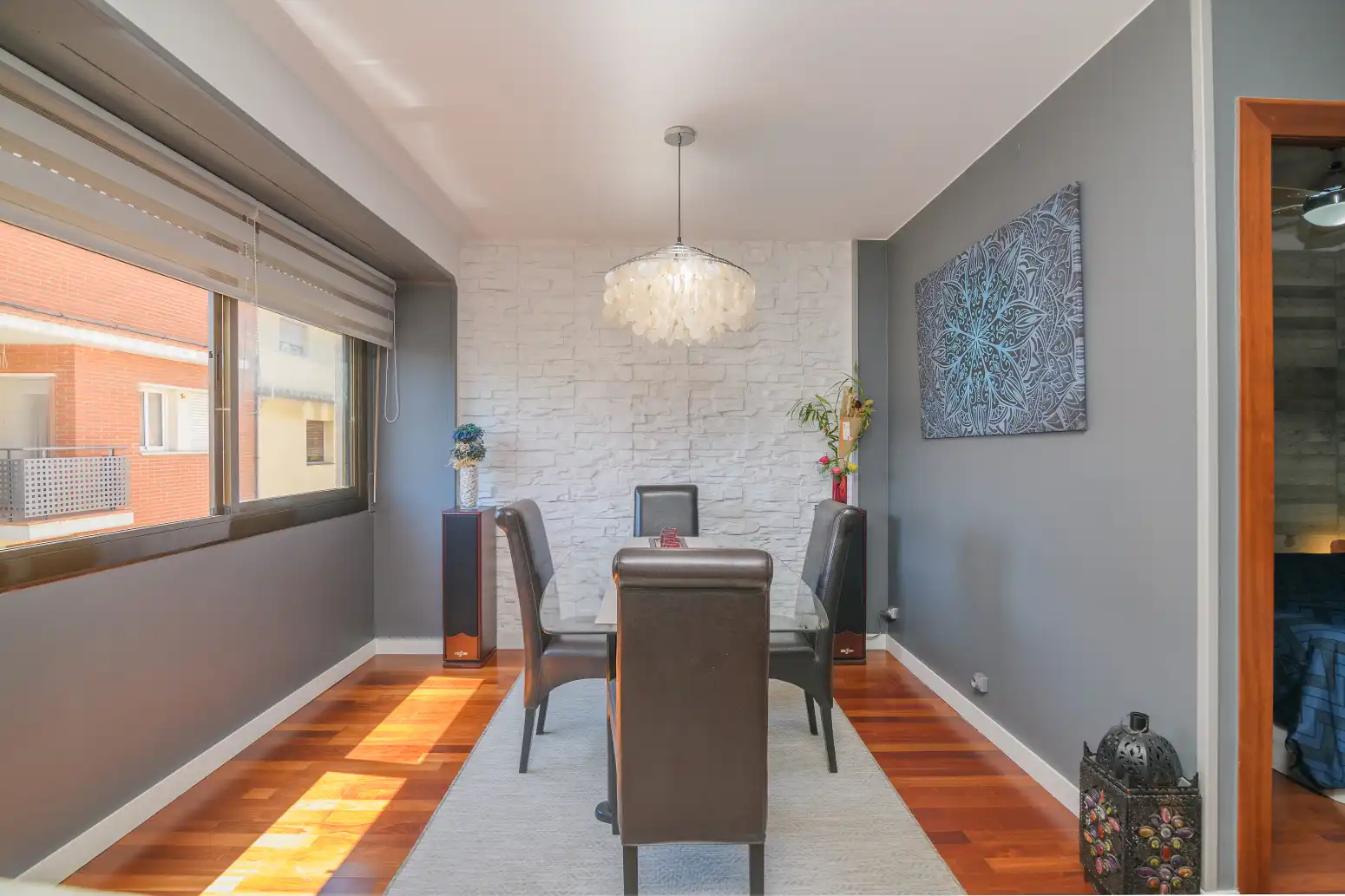Esszimmer von Wohnung zum Verkauf in Barcelona mit Heizung, Parkett und Balkon