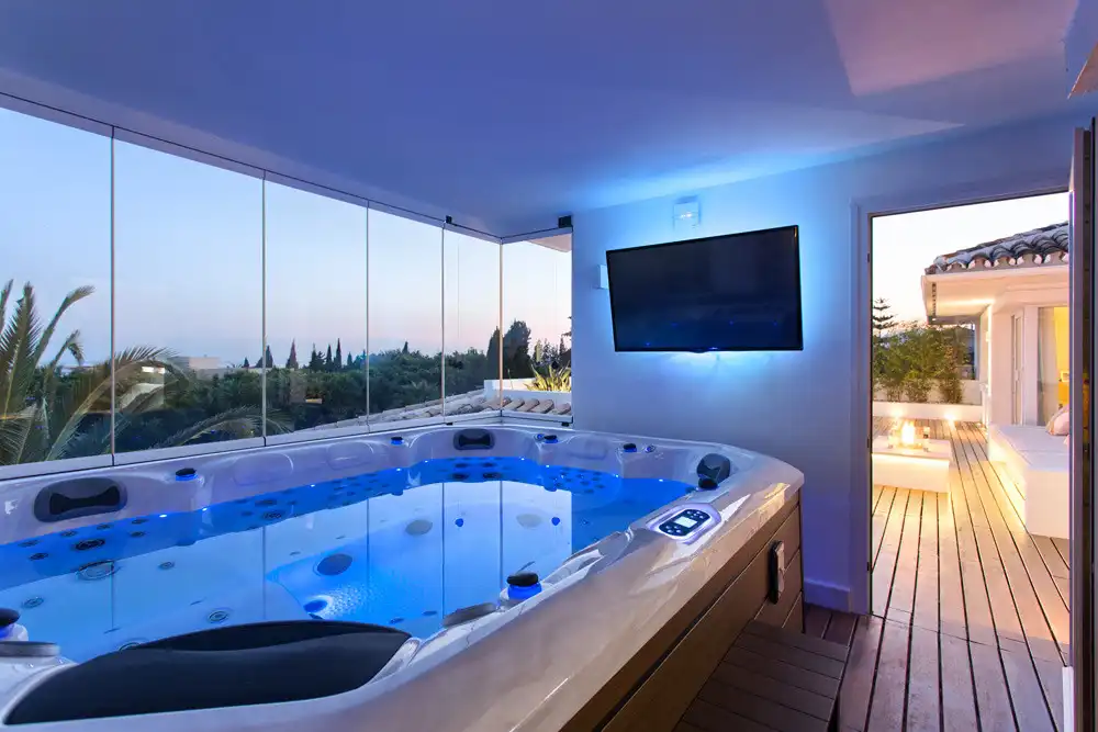 Terrassa de Casa o xalet de lloguer en Marbella amb Aire condicionat, Jardí privat i Terrassa