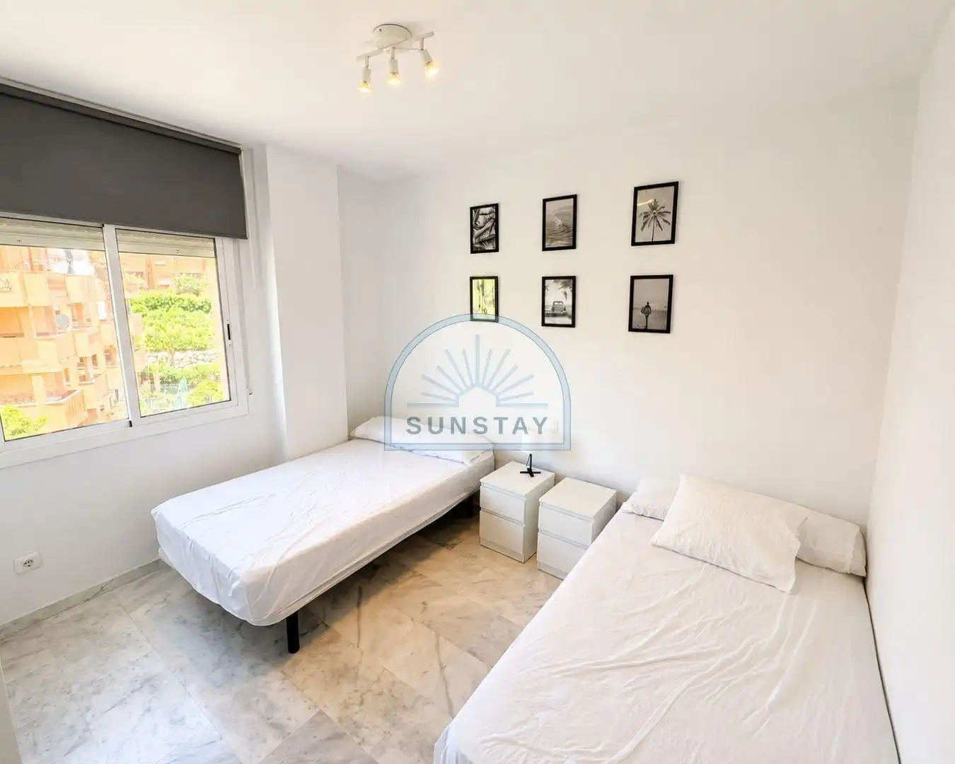 Schlafzimmer von Wohnungen zur Miete in Marbella mit Klimaanlage, Heizung und Terrasse