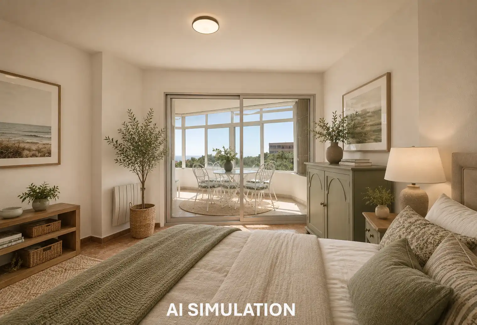 Schlafzimmer von Wohnungen zum Verkauf in Mijas mit Terrasse, Schwimmbad und Möbliert
