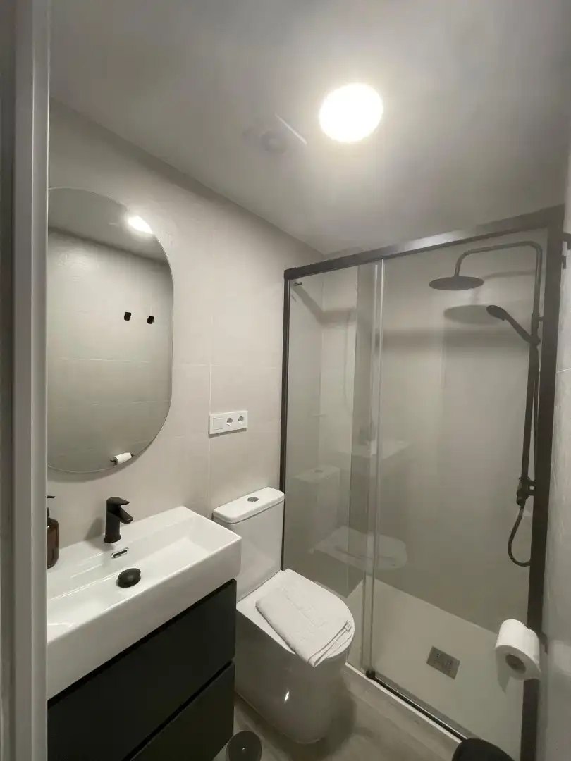 Baño de Apartamento de alquiler en Málaga con Aire acondicionado, Calefacción y Terraza