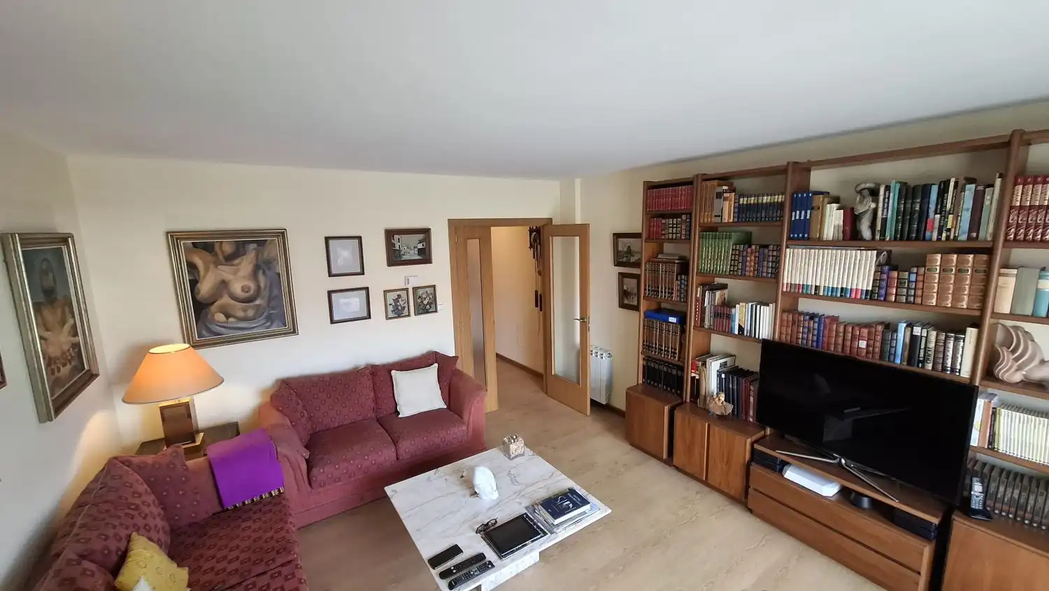Living room of Flat for sale in A Coruña Capital   with Heating, Terrace and Storage room
