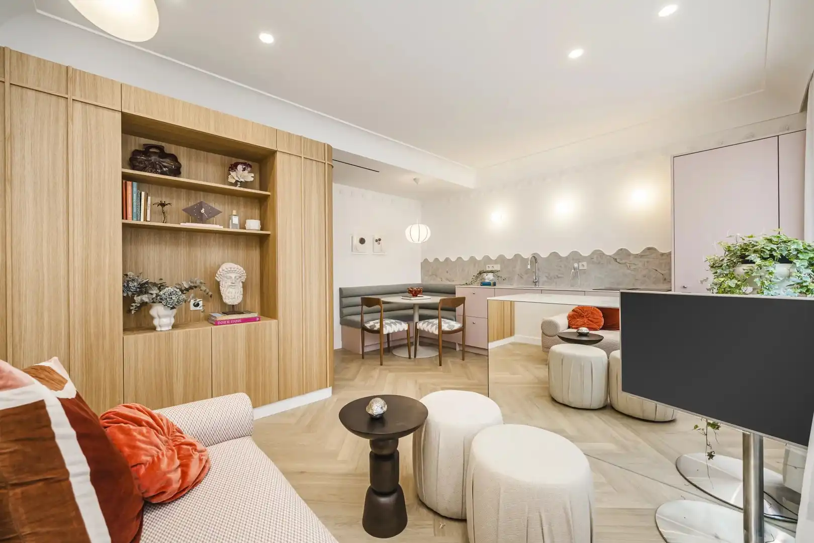 Sala d'estar de Pis en venda en  Madrid Capital amb Aire condicionat, Calefacció i Moblat