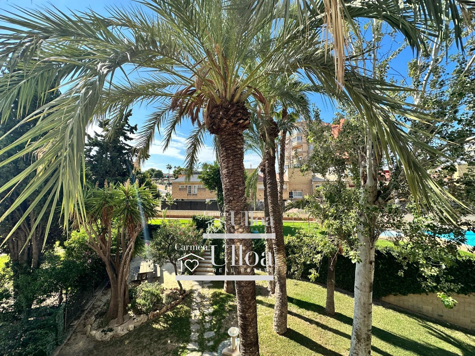 Garden of Apartment to rent in Alicante / Alacant  with Air Conditioner, Heating and Private garden