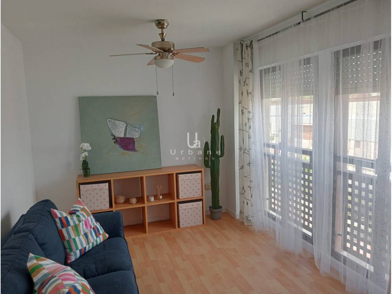 Sala d'estar de Apartament en venda en  Murcia Capital amb Aire condicionat i Moblat