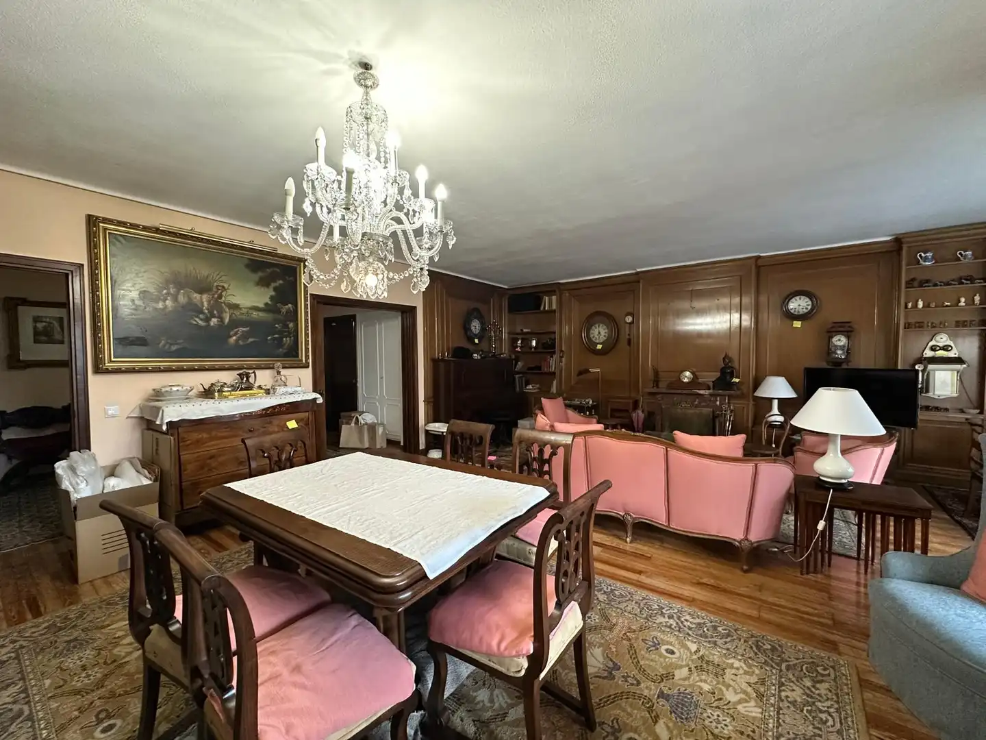 Dining room of Flat for sale in Madrid  with Parquet flooring, Terrace and Storage room