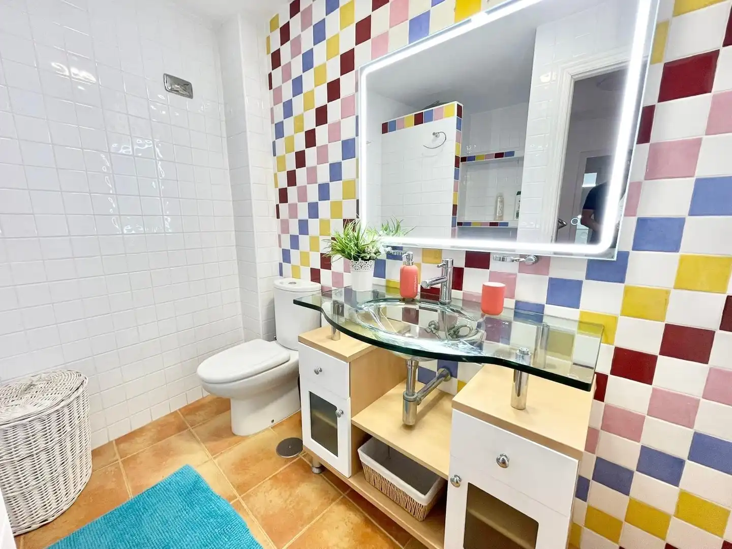 Badezimmer von Haus oder Chalet zur Miete in La Manga del Mar Menor mit Klimaanlage, Heizung und Terrasse