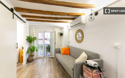 Living room of Flat to rent in  Barcelona Capital  with Air Conditioner, Heating and Furnished