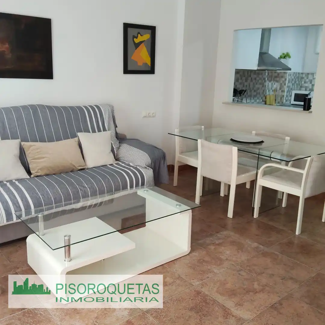 Living room of Flat for rent in Roquetas de Mar  with Air Conditioner, Heating and Terrace