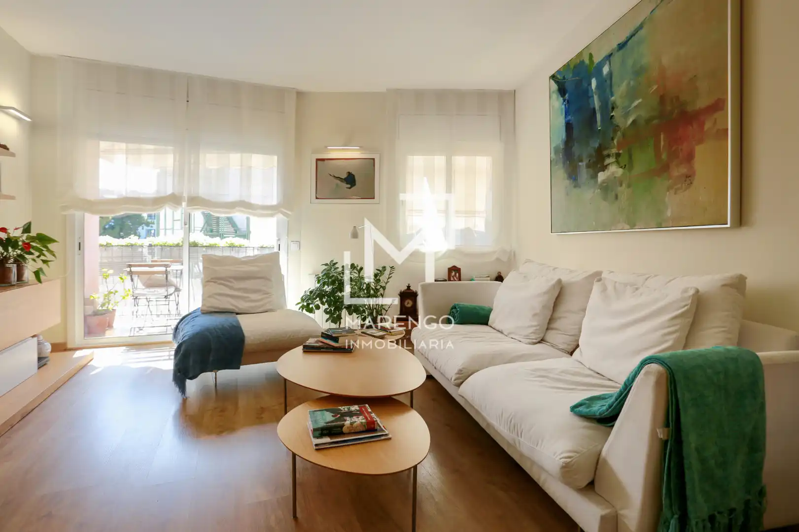 Wohnzimmer von Wohnung zur Miete in Sitges mit Klimaanlage, Heizung und Parkett