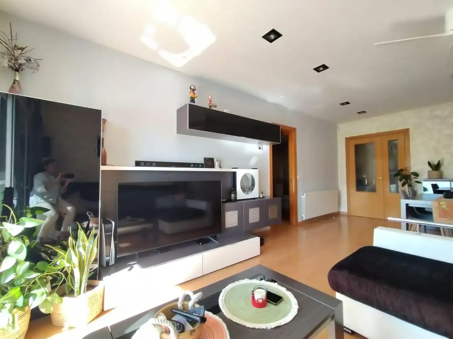 Living room of Flat for sale in Sant Martí Sarroca  with Heating, Private garden and Terrace