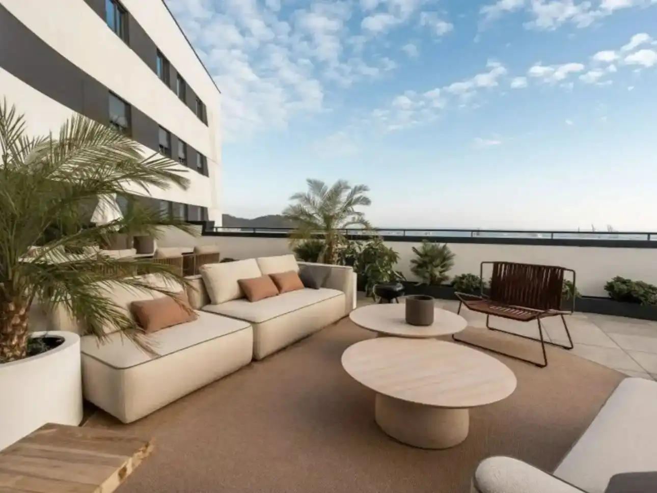 Terrasse von Wohnung zur Miete in Málaga Capital mit Klimaanlage