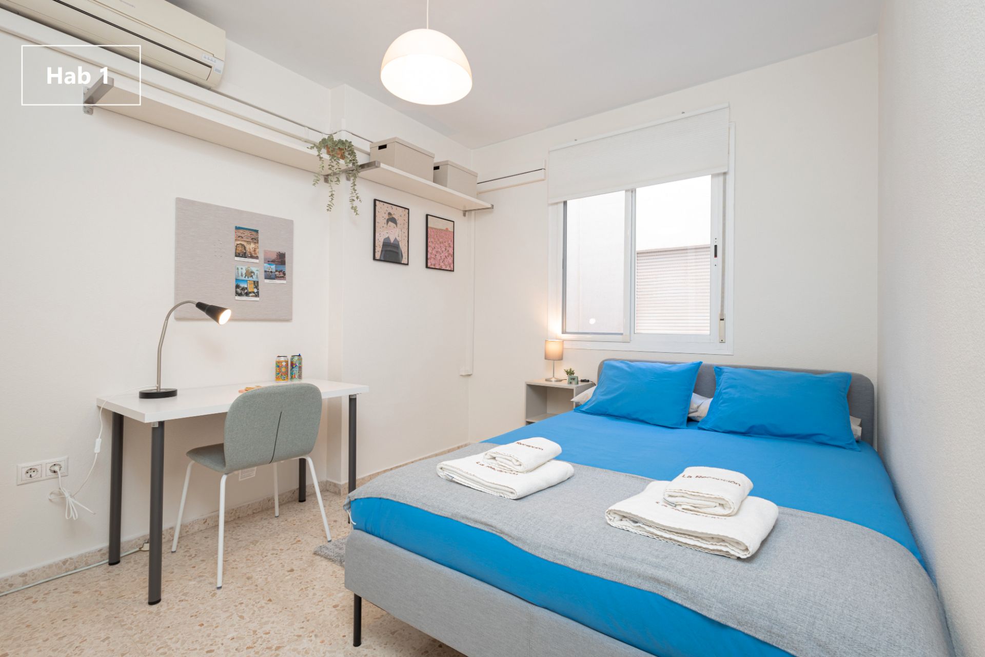 Dormitori de Pis de lloguer en Málaga Capital amb Aire condicionat, Moblat i Internet